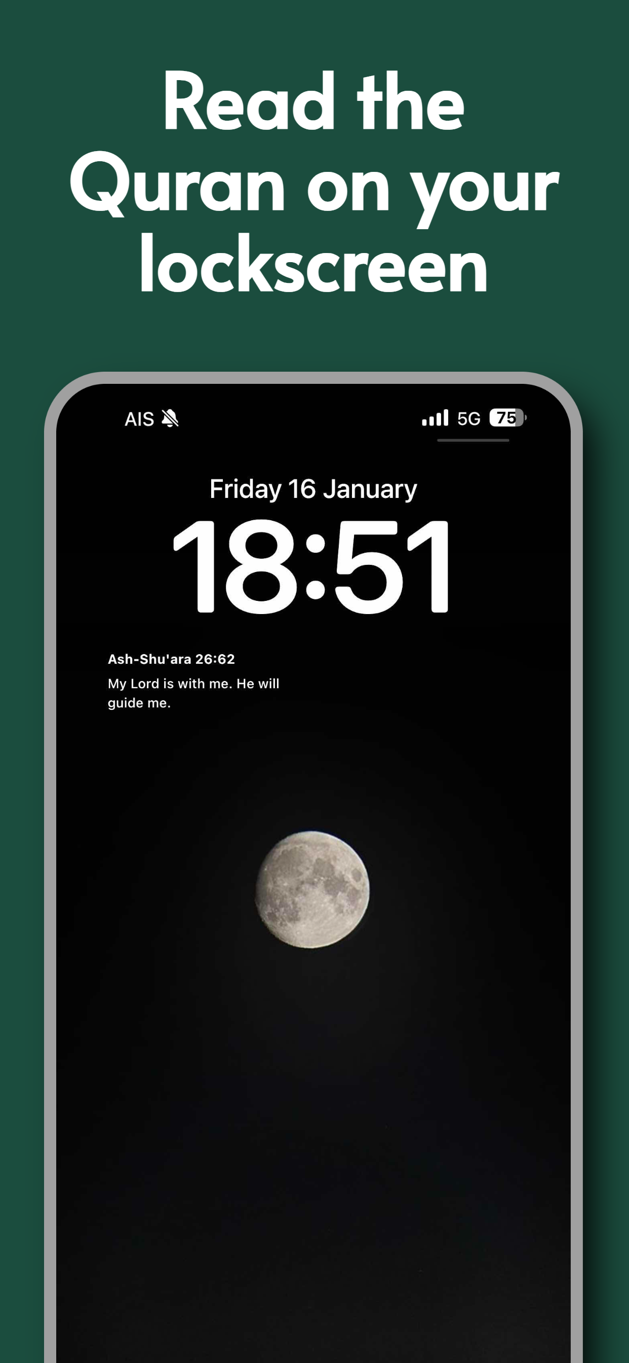 Read the Quran on your lockscreen
